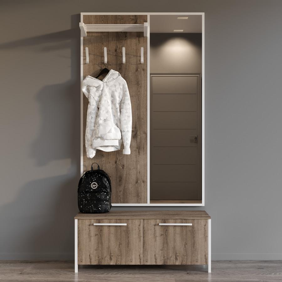 Прихожая Fenster Софт 2 Белая ДСП Аликанте