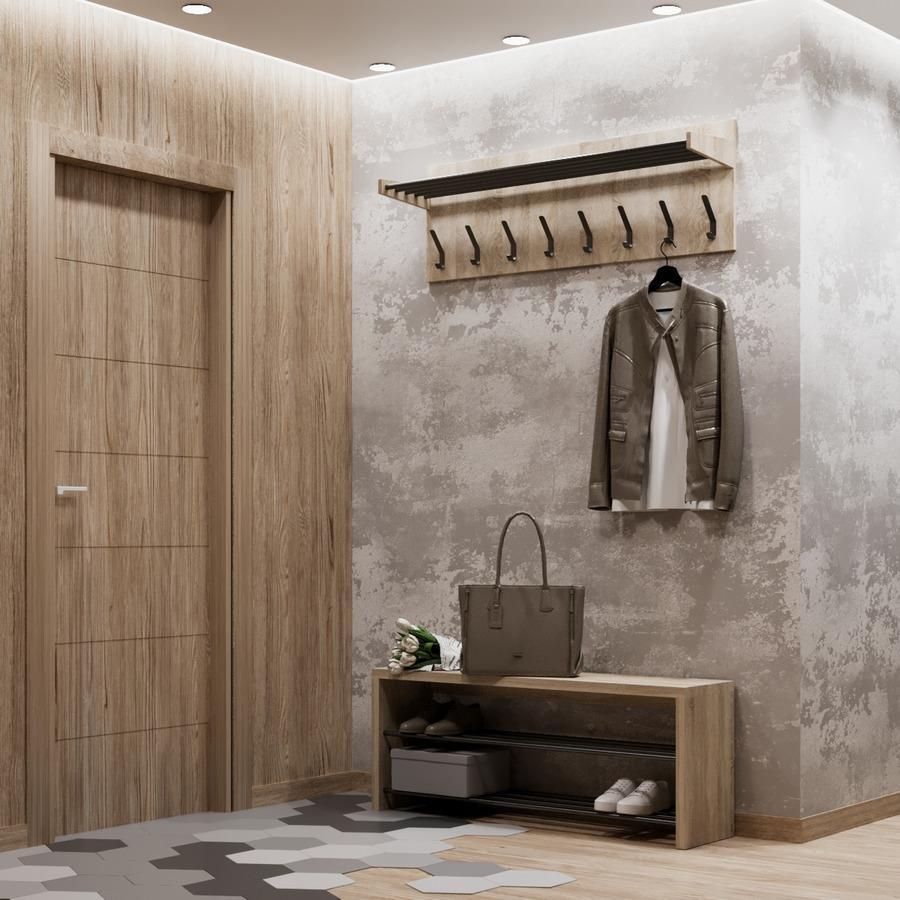 Прихожая Fenster Вива Чёрная ДСП Дуб сонома, фото 1