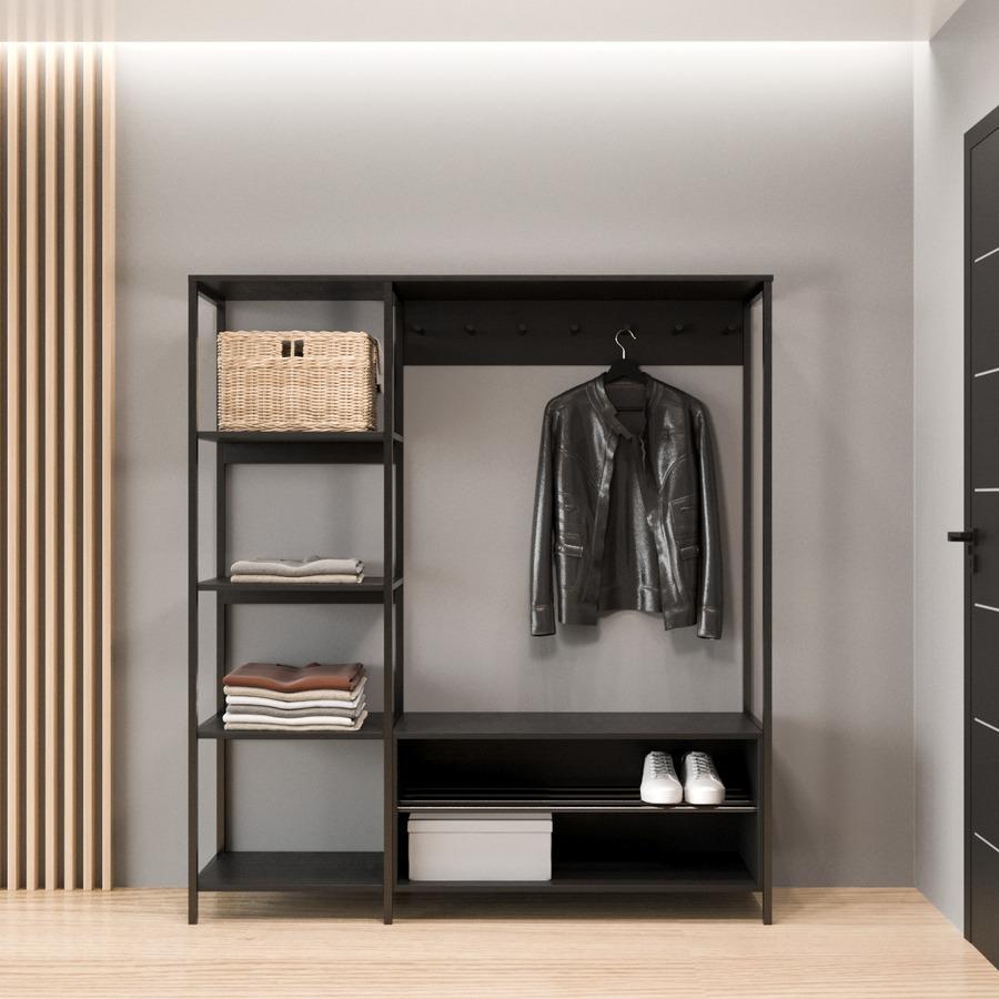 Прихожая Fenster Дакота 1 Чёрная 160x143,5x36,5