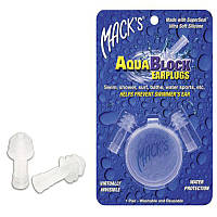 Беруши силиконовые Mack's AquaBlock (защита от воды) с контейнером, прозрачные