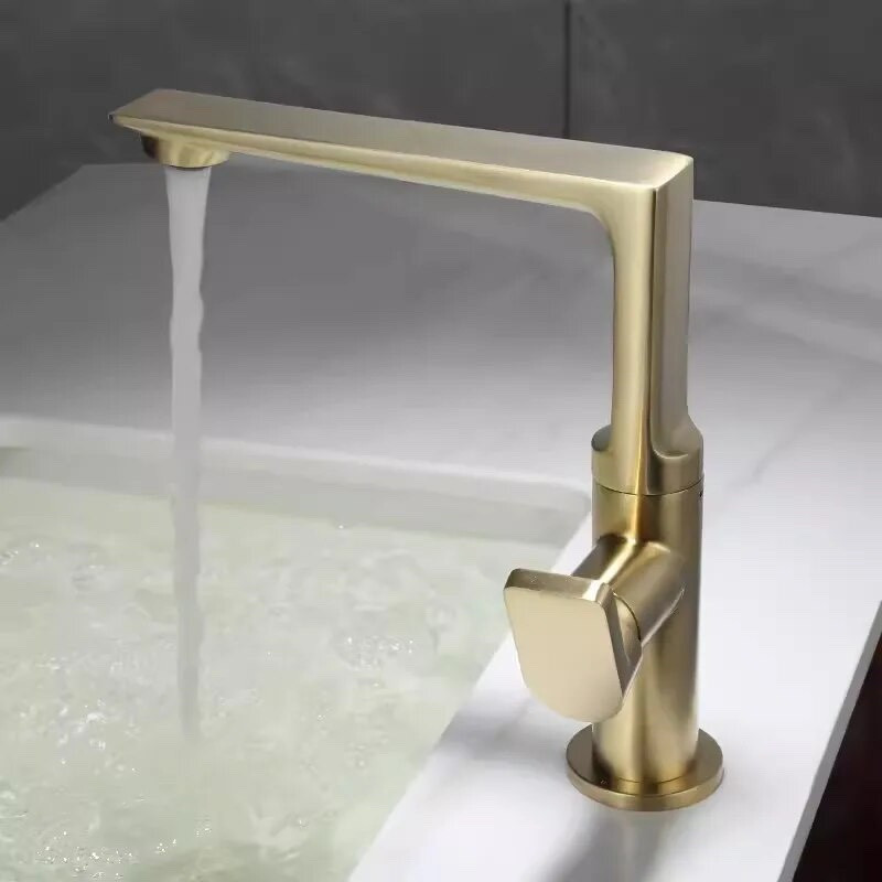 Змішувач для умивальника FUTURA 67-11 BRUSHED GOLD Матовое золото