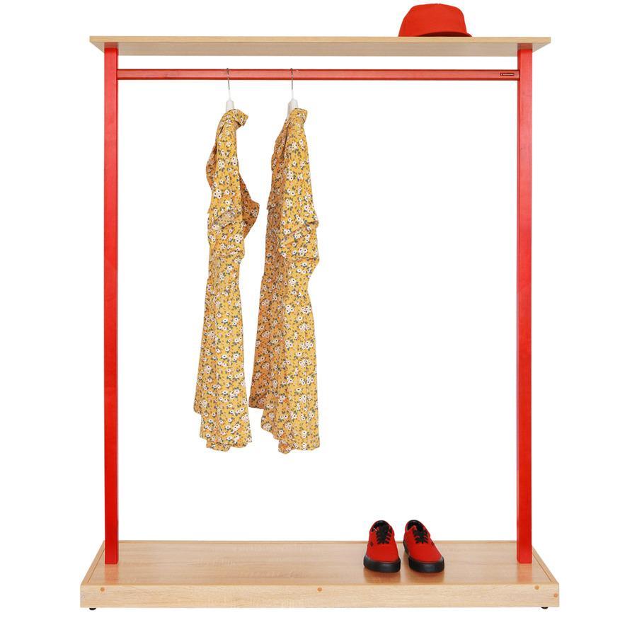 Вешалка для одежды напольная Fenster Дельта Дуб сонома/Красная