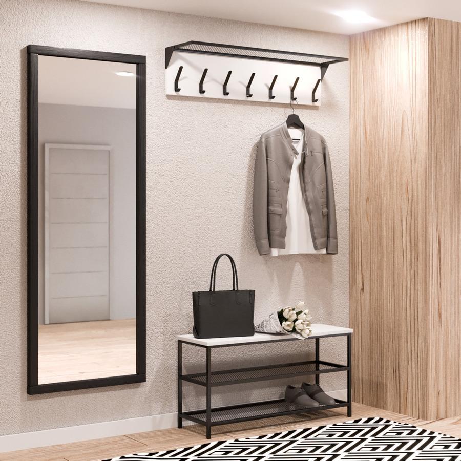 Прихожая Fenster Эмбер 2 990 Чёрная ДСП белое