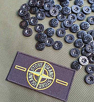 Нашивка Патч Stone Island Стон Айленд з петлями 95х50 мм + 2 гудзики, фото 4