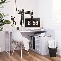 Стіл офісний Fenster Флеш Білий 80x140x100 стільниця Урбан