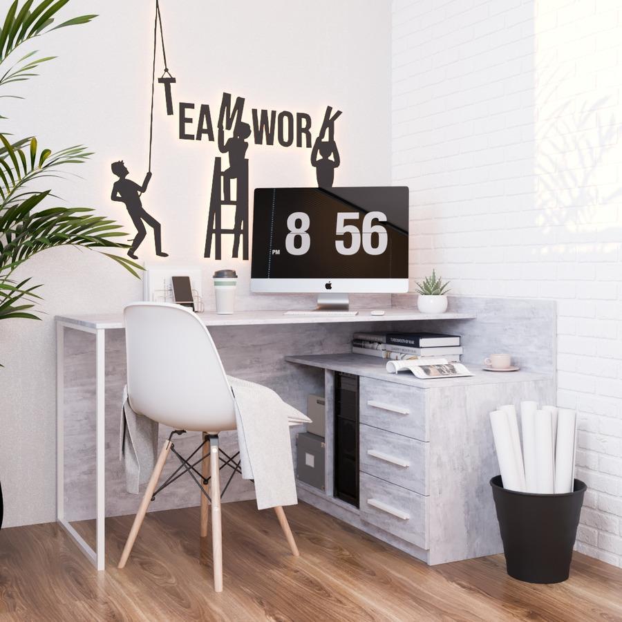 Стол офисный Fenster Флеш Белый 80x140x100 столешница Урбан