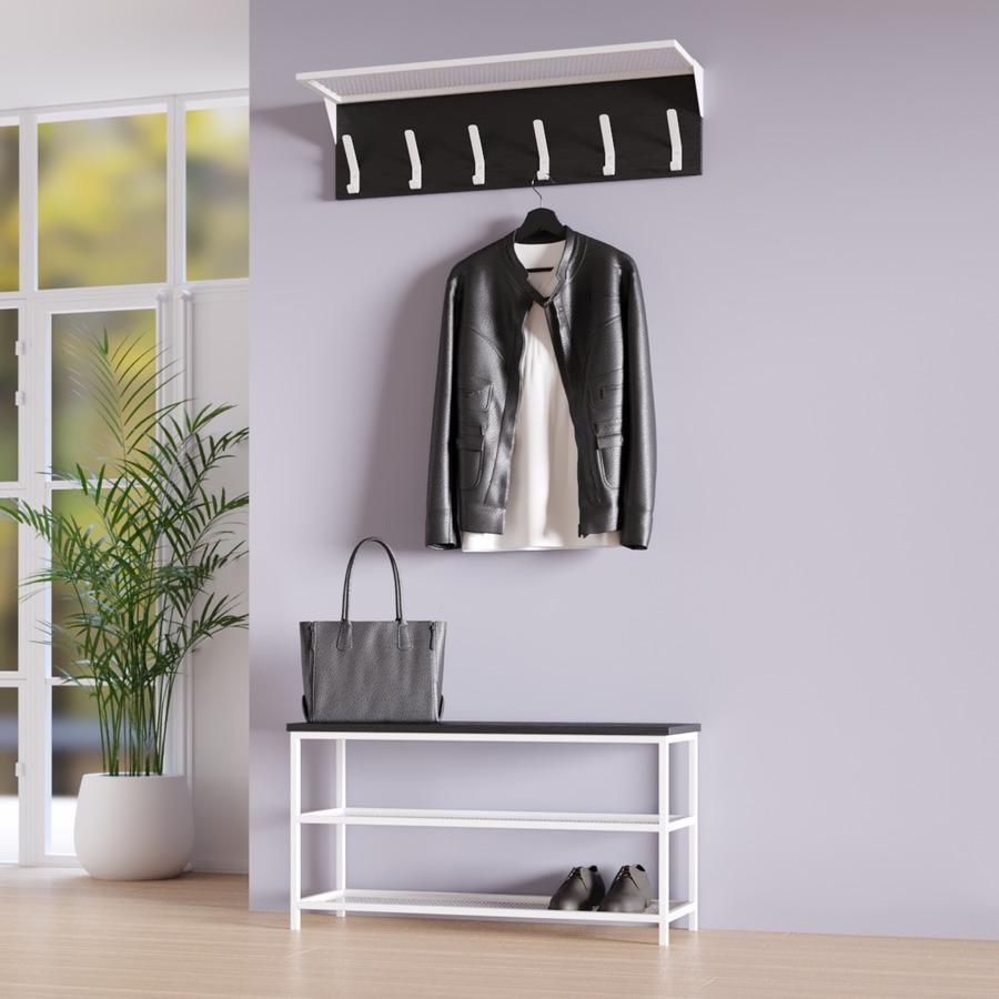 Прихожая Fenster Эмбер 3 880 Белая ДСП чёрное