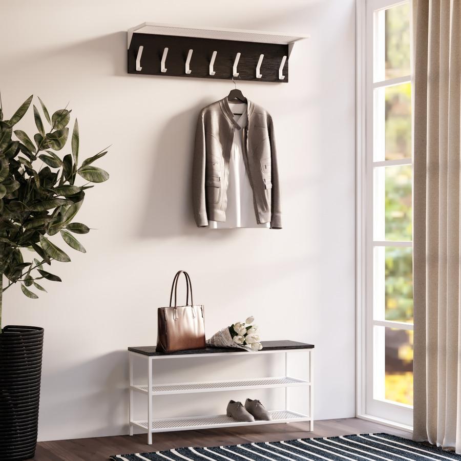 Прихожая Fenster Эмбер 3 990 Белая ДСП чёрное