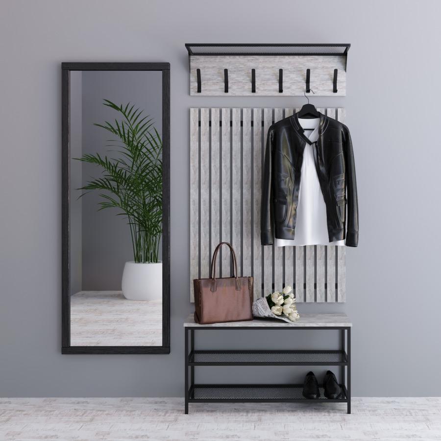 Прихожая Fenster Эмбер 1 880 Чёрная ДСП урбан, фото 1