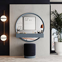 Трюмо с пуфом Fenster Камри Серо-синее