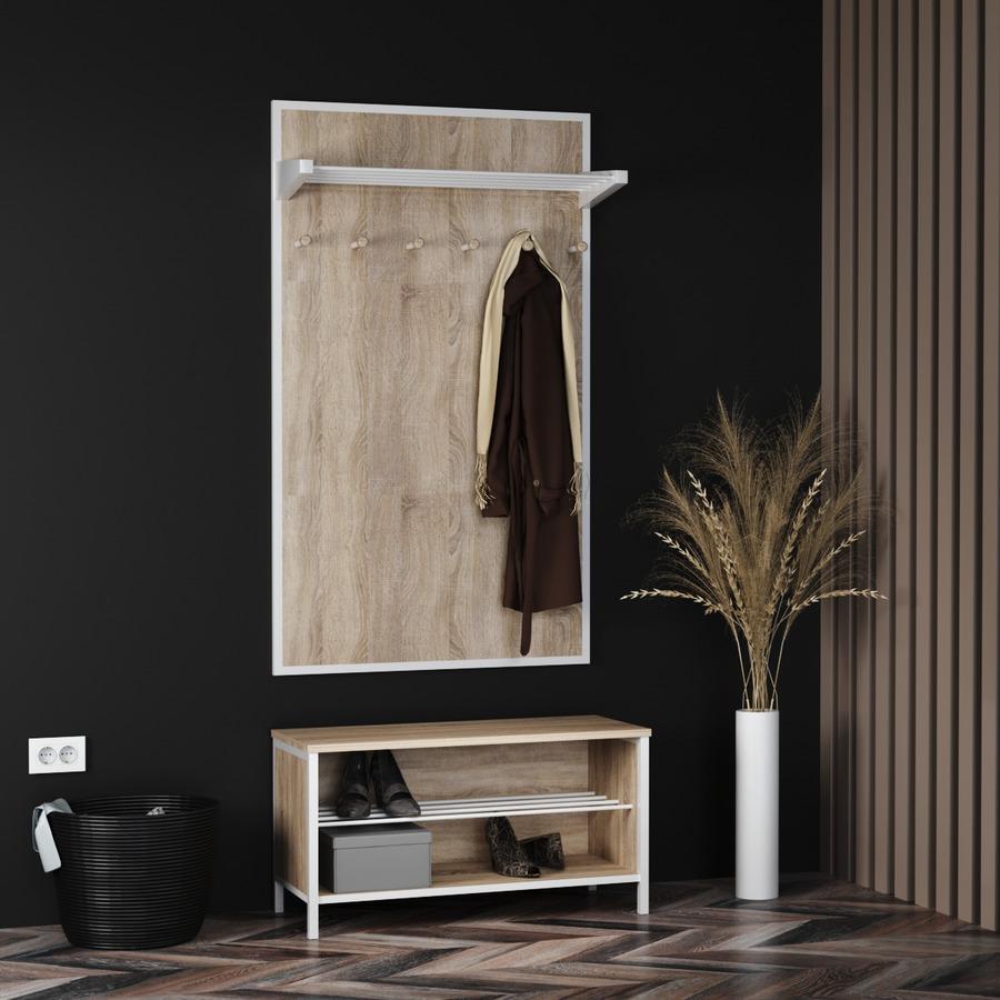 Прихожая Fenster Панорама 2 Белая ДСП дуб сонома, фото 1