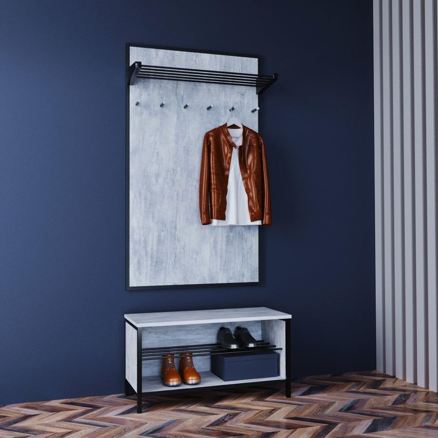 Прихожая Fenster Панорама 2 Чёрная ДСП урбан