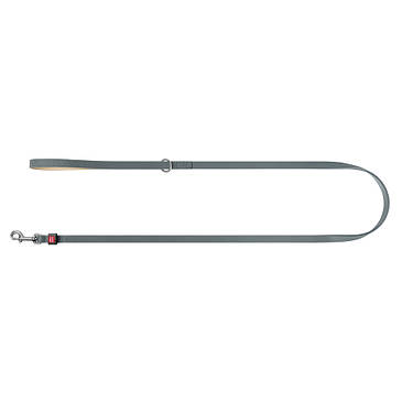 Повідець для котів і дрібних собак шкіряний WAUDOG Classic, XXS-XS, Ш 12 мм, Д 122 см сірий, фото 3