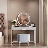 Трюмо Fenster Визави 2 Белый ДСП Урбан/Пуф ткань Лакки-17