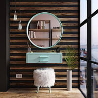 Туалетный столик с зеркалом и пуфиком Fenster Скарлетт 1 Бирюзовый