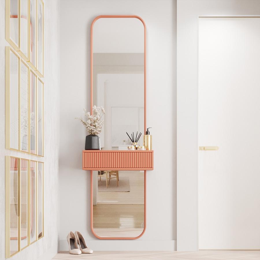 Настенное зеркало Fenster Монако 4 Коралл