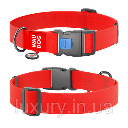 Нашийник для собак водостійкий WAUDOG Waterproof з QR-паспортом, пластиковий фастекс, XXL, Ш 40 мм, Д 46-70, фото 3