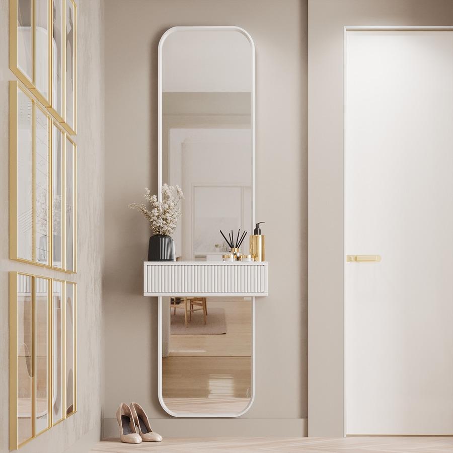 Настенное зеркало Fenster Монако 4 Белое