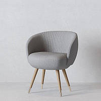 Кресло Лиссабон 3 Fenster Кремовый / Хьюстон светло-серый