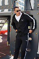 Спортивний чоловічий костюм Puma з лампасами включає олімпійку та штани Puma, із високоякісної двохнитки Lnx