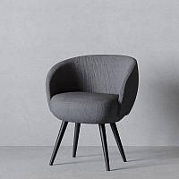 Кресло Лиссабон Fenster Чёрный / Хьюстон серый