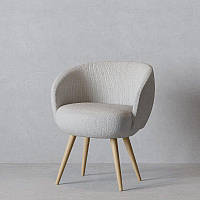 Кресло Лиссабон Fenster кремовый / Хьюстон молочный