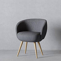 Кресло Лиссабон Fenster Кремовый / Хьюстон серый