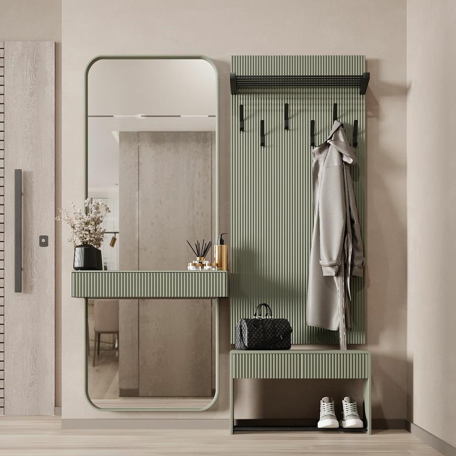 Прихожая Брюссель 7 Чёрный/Оливковый Fenster