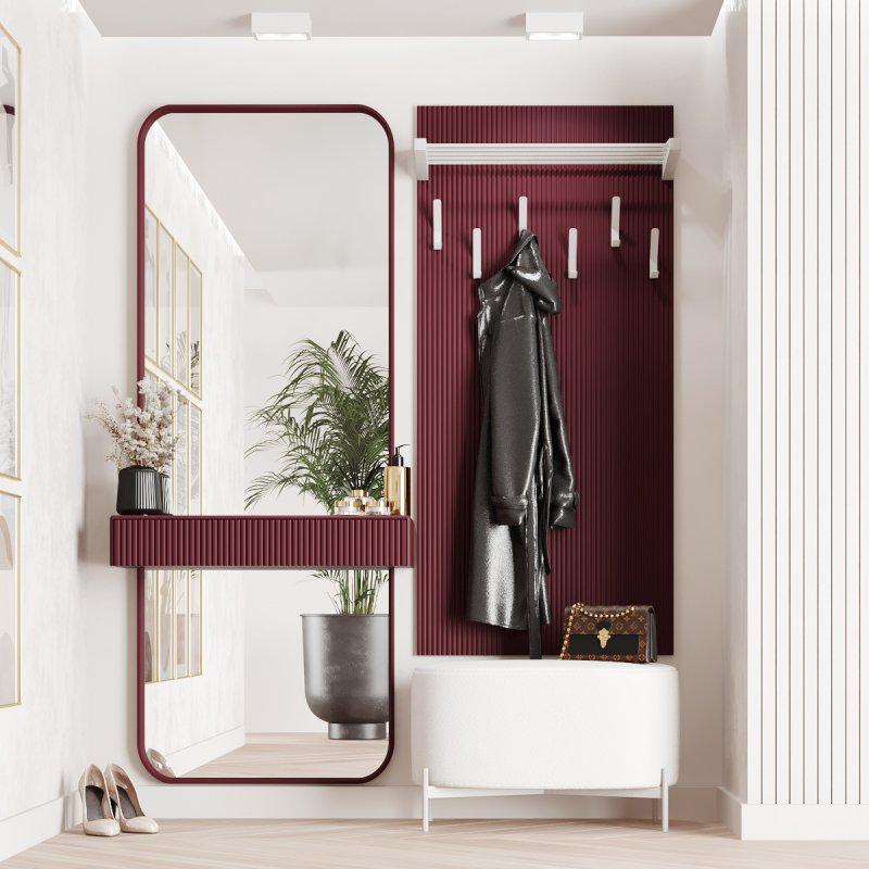 Прихожая Брюссель 6 Белый/Марсал Fenster