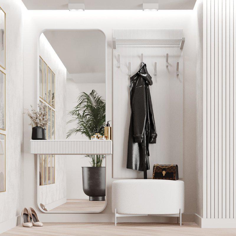 Прихожая Брюссель 6 Белый/Белый Fenster