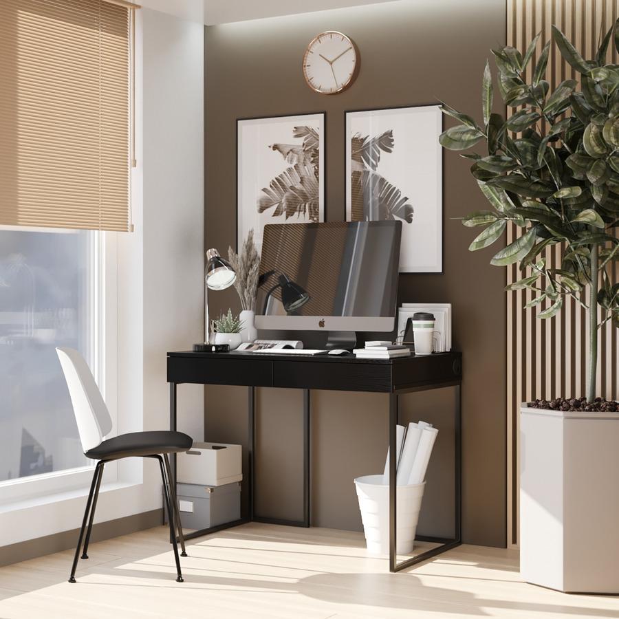 Компьютерный стол Fenster Моррис 2 Чёрный 730x1000x600