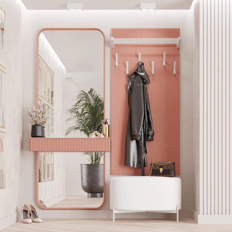 Прихожая Брюссель 6 Белый/Коралл Fenster