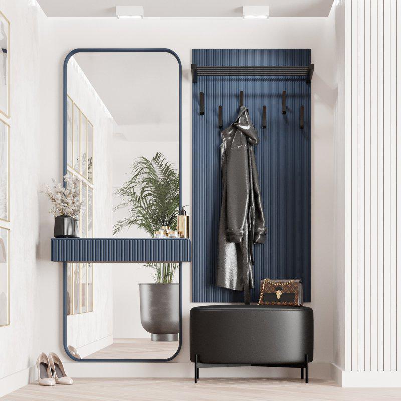 Прихожая Брюссель 6 Чёрный/Тёмный лазурь Fenster