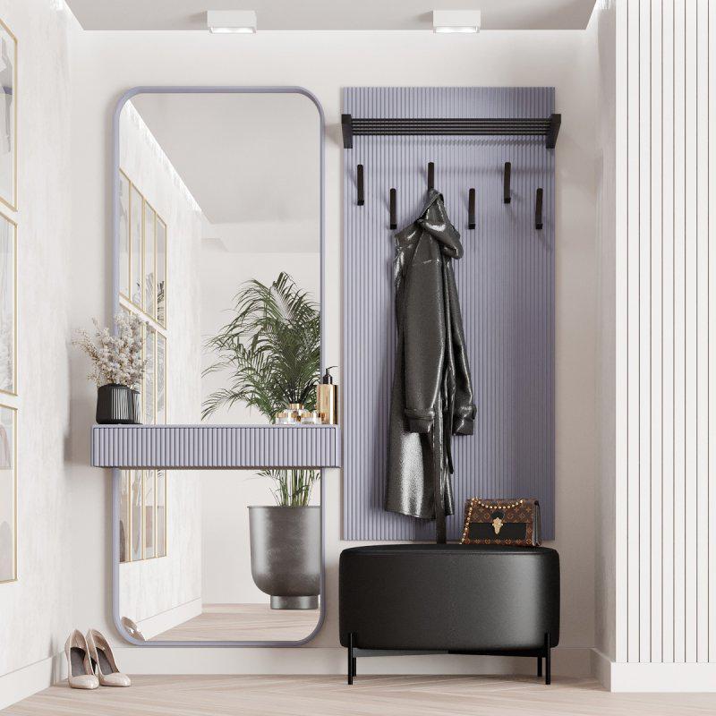 Прихожая Брюссель 6 Чёрный/Фиалковый Fenster