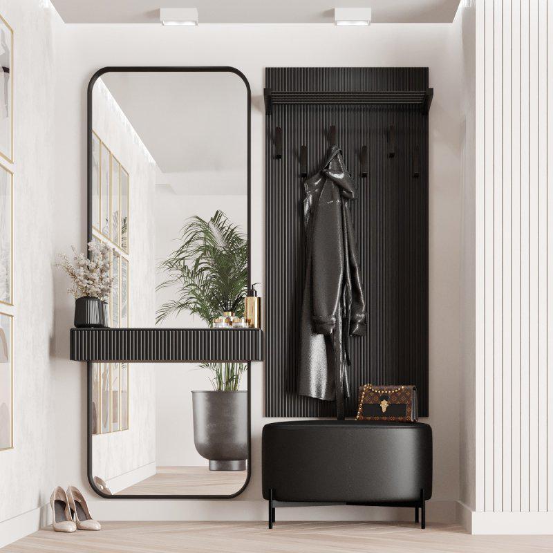 Прихожая Брюссель 6 Чёрный/Чёрный Fenster