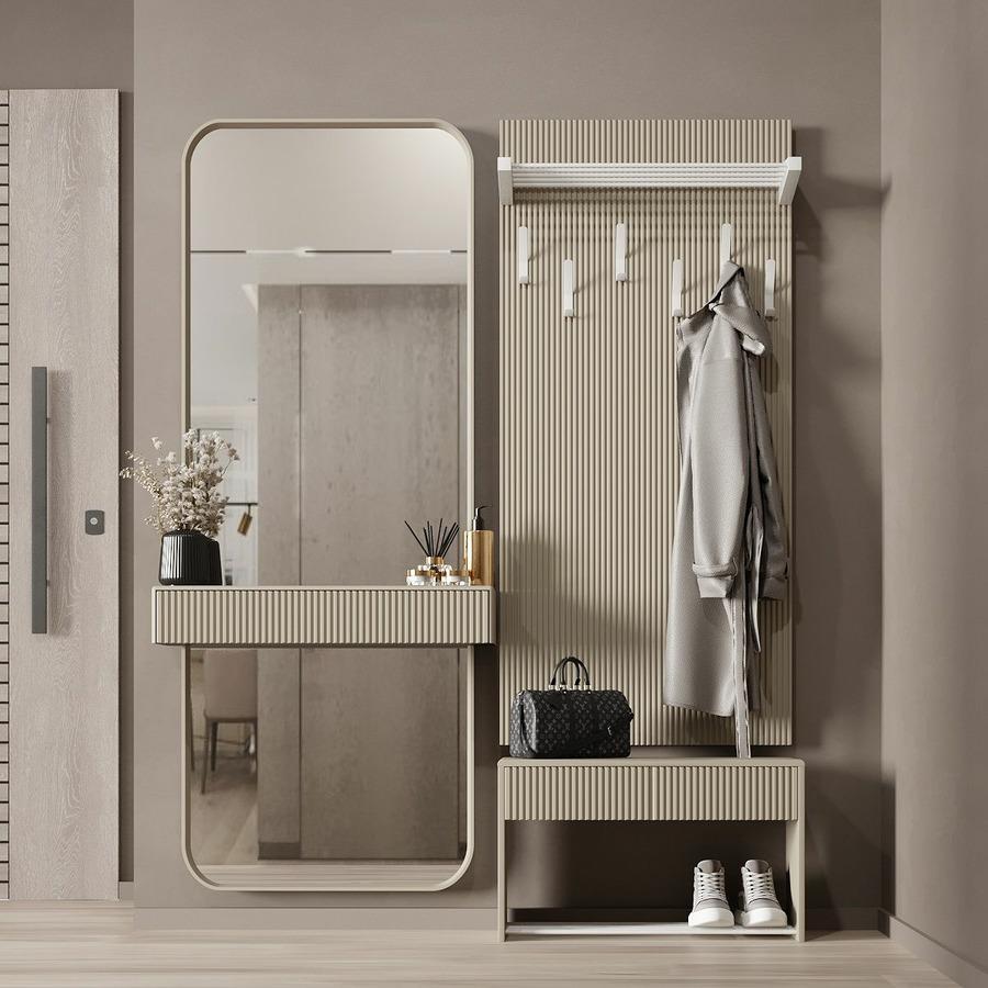 Прихожая Брюссель 7 Белый/Капучино Fenster