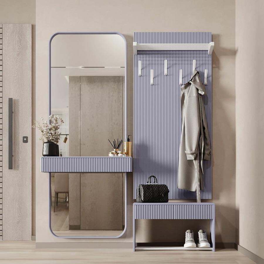 Прихожая Брюссель 7 Белый/Фиалковый Fenster