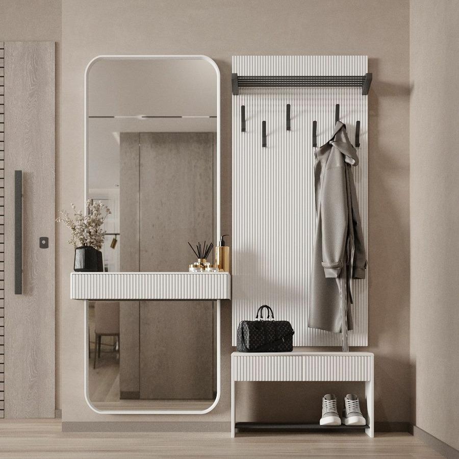 Прихожая Брюссель 7 Чёрный/Белый Fenster