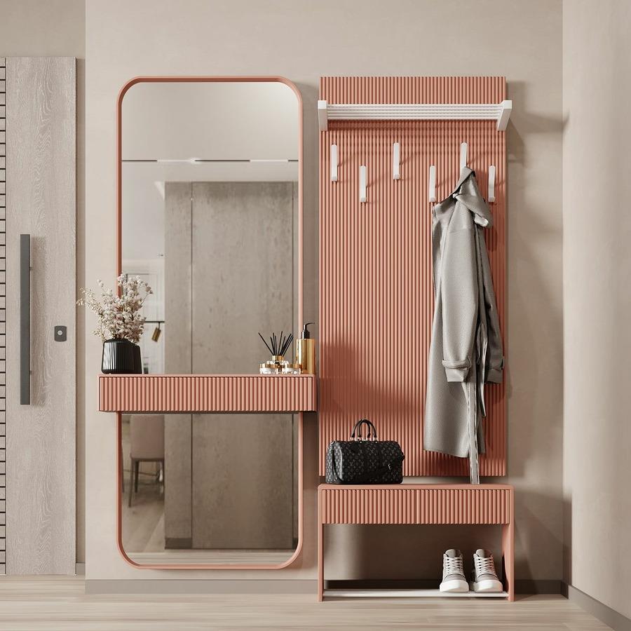 Прихожая Брюссель 7 Белый/Коралл Fenster