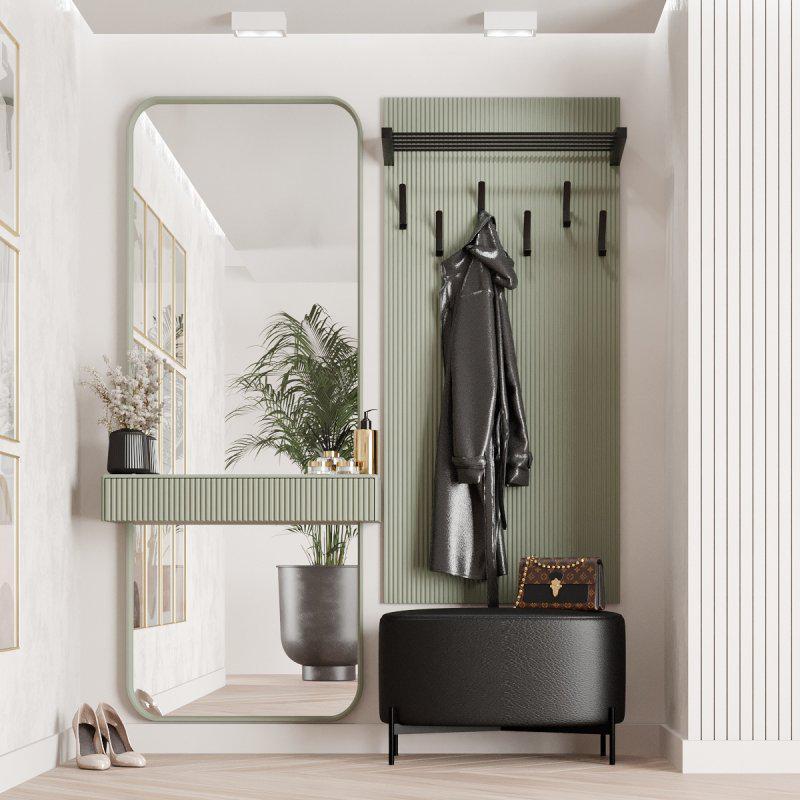 Прихожая Брюссель 6 Чёрный/Оливковый Fenster