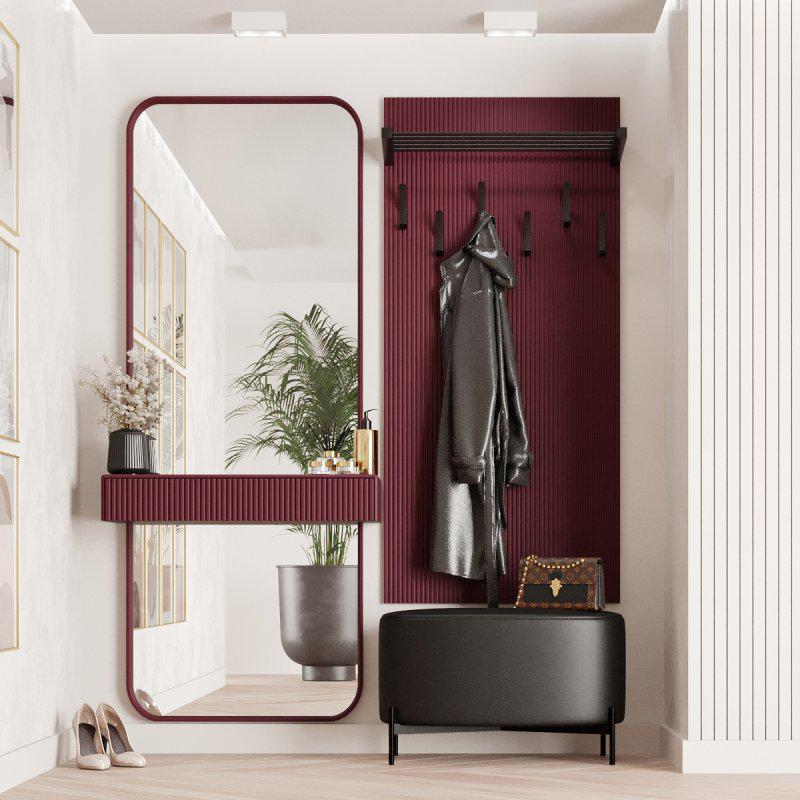 Прихожая Брюссель 6 Чёрный/Марсал Fenster