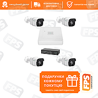 Комплект видеонаблюдения на 4 камеры GV-IP-K-W75/04 5MP (23192)