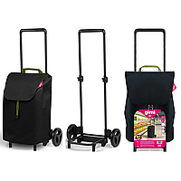 Сумка-тележка хозяйственная складная на 40 л Gimi Easy 40 Black (168433) продуктовая сумка на 2 колесах черная