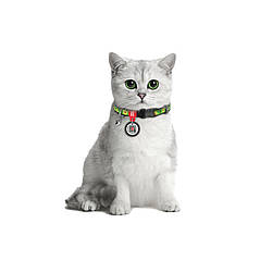 Нашийник для котів нейлоновий WAUDOG Nylon з QR-паспортом, пластиковий фастекс, фото 4