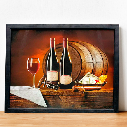 Фотокартина в дерев'яній рамі Wine 1 30х40 см POS-3040-016, фото 3
