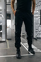 Штаны зимние мужские Софтшелл штаны черного цвета на флисе Брюки Soft Shell утепленные Lnx