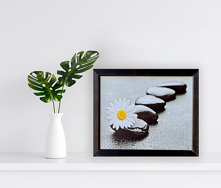 Фотокартина в дерев'яній рамі Flower and stone 9 30х40 см POS-3040-174, фото 3