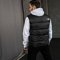 Мужская однотонная безрукавка The North Face черная Жилеты утепленные мужские с плащевки высокого качества Lnx