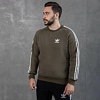 Спортивный костюм мужской зимний Adidas на флисе Теплый натуральный спортивный костюм адидас цвета хаки Lnx