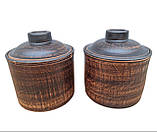 Набір для Солі і Цукру з кераміки глиняний 0.7 л, фото 2